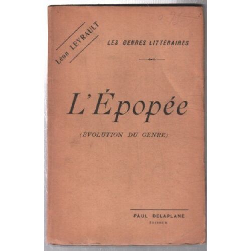L'épopée (Évolution Du Genre)