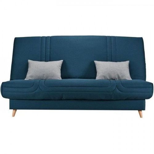 Comfort Bultex Clic Clac 3 Places - Tissu Bleu - Made In France - L 192 X P 95 X H 101 - Mona