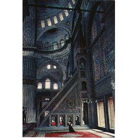 Turquie, Belle Carte Postale État Neuf, Istanbul, Intérieur De La Mosquée Bleue.