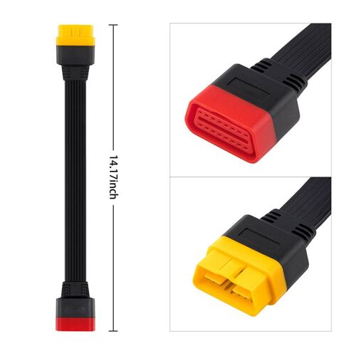 Connecteur D'extension Obd2 Obd Ii Pour Diagnostic Automatique, Câble D'extension Universel Mâle À Femelle 16 Broches