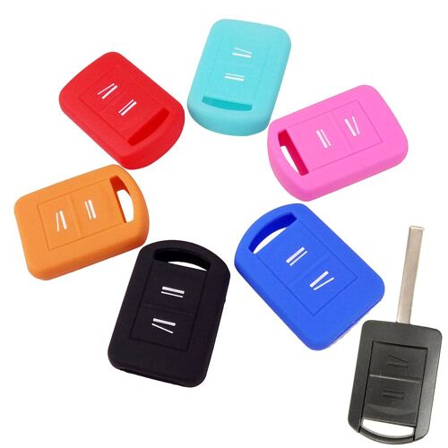 Housse de clé en Silicone pour télécommande, 2 boutons, pour Vauxhall, Opel, Corsa C, Agila Combo, Van Meriva, Tigra