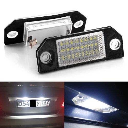 Feux De Plaque D'immatriculation Pour Ford Focus 2mk2 2003 ¿ 2008 C-Max, 2 Pièces, 12v, Led, Lumière Blanche