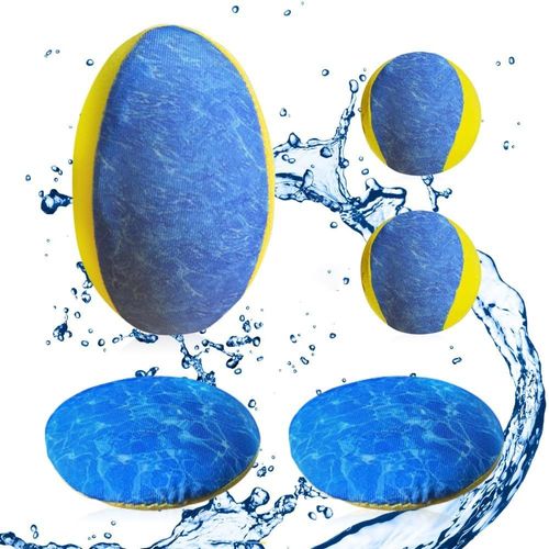 Kal-5pcs Balle Rebondissante D'eau, Antidérapant Ballon De Plage Rebondissant Balle Rebondissante À L'eau Balles À Eau Réutilisables De Sports Pour Enfants Adultes Piscine Plage