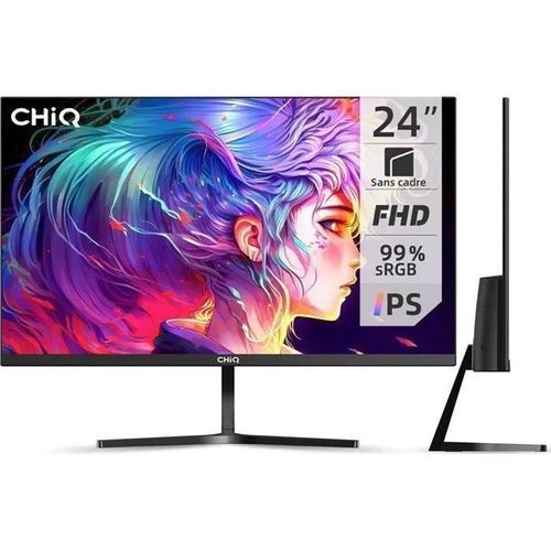 Moniteur PC - CHIQ - 24 Pouces -Écran PC- Full HD 1920x1080 - 100Hz - Ultra Plat - IPS
