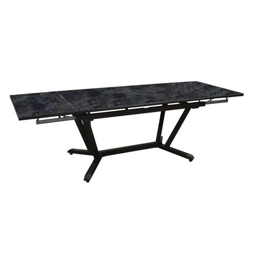 Table De Jardin Vita Graphite/Magma En Aluminium 180/230/280 X100 Cm - Plateau Kedra