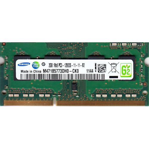 Barette mémoire 2 Go 1Rx8 PC3-12800-11-11-82 Samsung