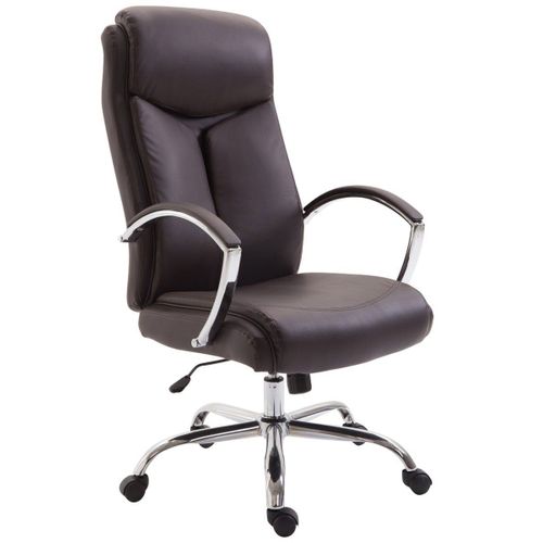 Fauteuil De Bureau En Synthétique Marron Réglable Bur10255