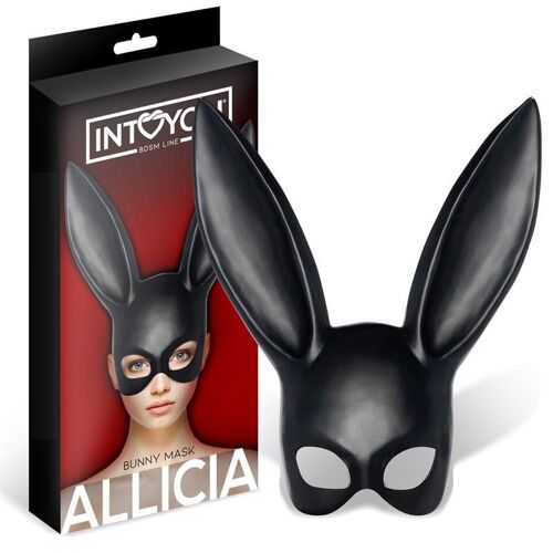 Masque Lapin Alice Noir Noir