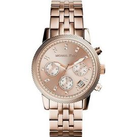 Michael Kors Ritz Mk6077 Femme Montre Rose Gold Analogique Métal Nouveau