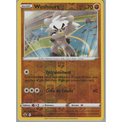 Carte Pokemon - Wushours - 093/198 Reverse - Eb6 Regne De Glace -