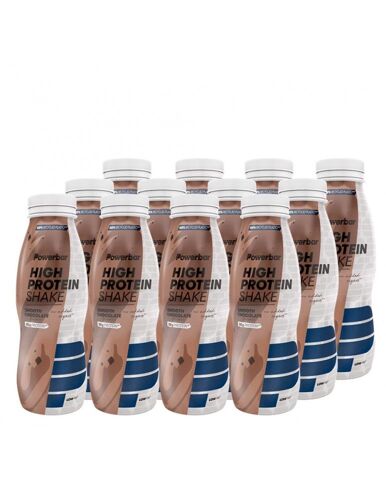 Pack High Protein Shake (12x330ml)|Chocolat|Boissons Protéinées|Powerbar 