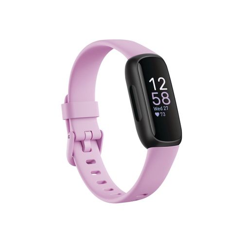 Fitbit Inspire 3 - Noir - Tracker d'activités avec bracelet - bonheur des lilas - taille du poignet : jusque 221 mm - Bluetooth