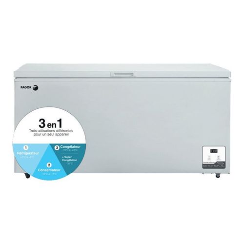 Congélateur coffre Fagor FCC500E - 500 litres Classe E Blanc