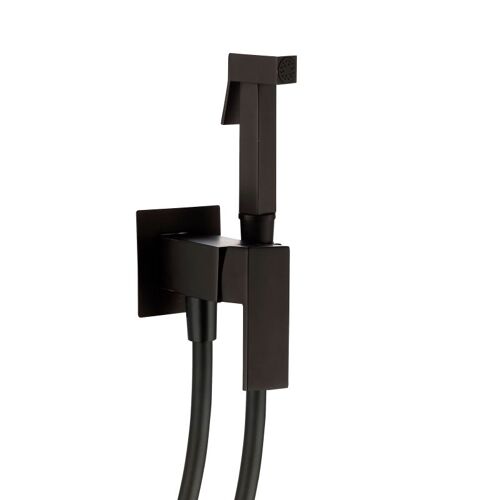Valaz Robinet de bidet encastré carré noir mat - Série Tajo