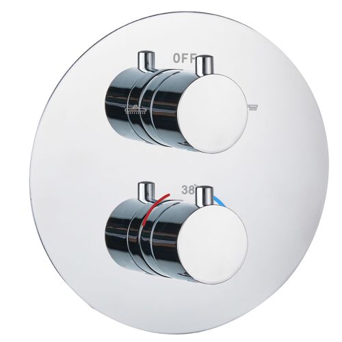 Valaz Corps thermostatique rond encastré à deux voies chromé