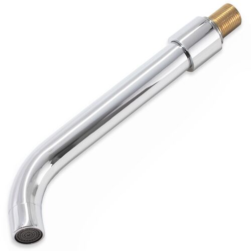 Valaz Bec rond chromé de 21 cm avec filetage 1/2