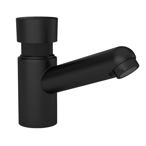 Valaz Robinet de lavabo bas noir mat avec minuterie - Série Navia