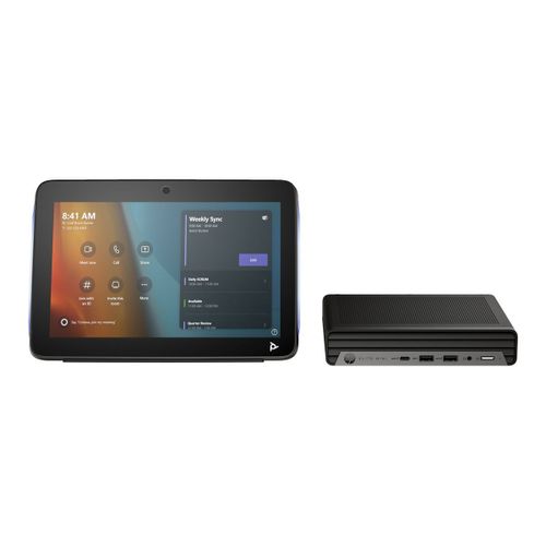 Poly Studio - Pour Microsoft Teams - Base Kit G9 Plus - kit de vidéo-conférence (contrôleur tactile Poly TC10, HP Mini PC IP conférence)