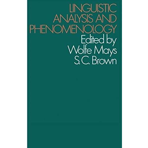 Linguistic Analysis And Phenomenology