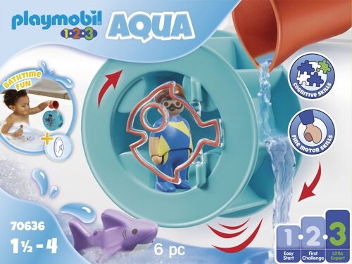 Playmobil 70636 - Roue aquatique et requin