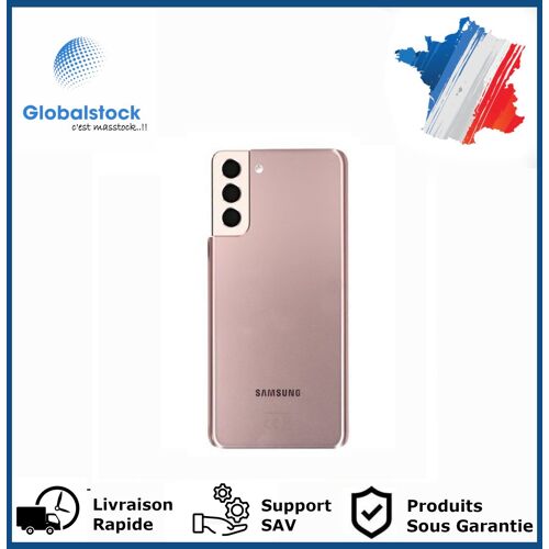 Vitre Arrière Pour Samsung Galaxy S21 Plus Or Logo + Ce