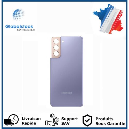 Vitre Arrière Pour Samsung Galaxy S21 Plus Violet Logo + Ce