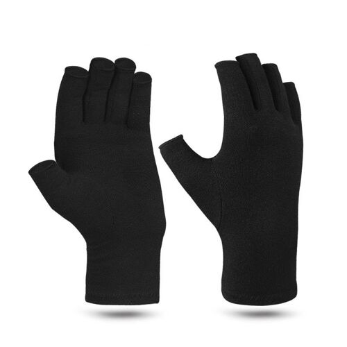 Protège-Poignet,Gants De Compression Pour Arthrite, 1 Paire Le Noir M
