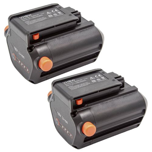 vhbw 2x Batterie compatible avec Gardena TCS Li-18/20 (8866-20), PowerMax Li-18/32 5039-20 tondeuse cisaille (2000mAh, 18V, Li-ion)