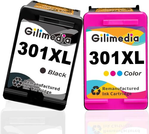 301XL Cartouches d'encre Remplacement pour HP 301 XL Noir et Couleur Grande Capacité Encre pour HP Envy 4500 4507 5530,DeskJet 1000 1510 2540 3050,OfficeJet 2620 2622 4630 (2-Pack)