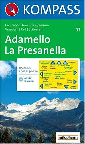 Adamello: La Presanella (Kompass Wanderkarten)