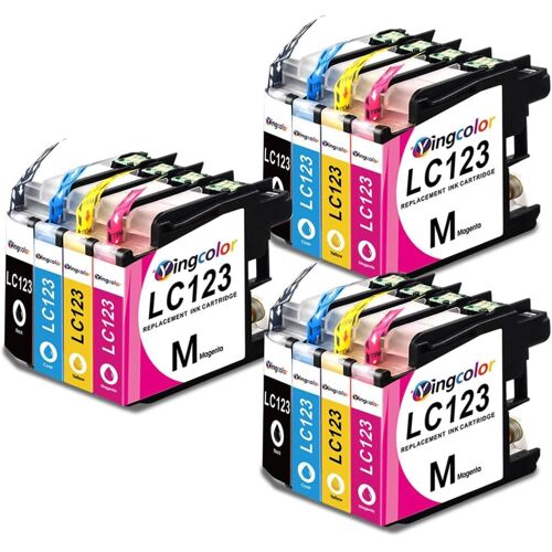 LC-123 Cartouches d'encre Compatible Cartouche LC123 LC123xl pour DCP-J552DW J6720DW MFC-J470DW DCP-J152WDCP MFC-J6520DW J6920DW MFC-J4510DW MFC-J870DW DCP-J752DW J4410DW