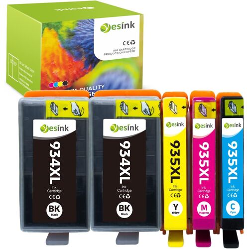 Lot de 5 cartouches d'encre 934 935 934 XL 935 XL Remplacement pour HP 934 XL 935 XL Cartouche 934 935 Compatible avec Officejet Pro 6830 pour HP Officejet 6820 pour cartouches Officejet 6230