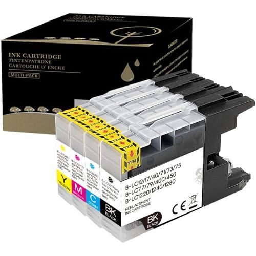 Compatibles avec Cartouche Brother LC12 LC400 Brother LC1240 Brother LC1280 XL pour Brother DCP-J525W DCP-J725DW DCP-J925DW MFC-J280W MFC-J430W MFC-J625DW MFC-J825DW J5910DW J6710DW J6910DW