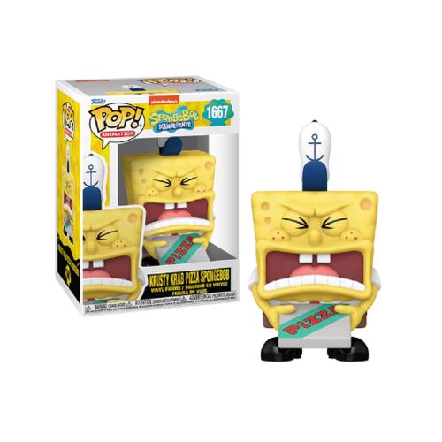 Figurine Funko Pop Bob L'eponge Avec Pizza / Bob L'eponge / Funko Pop Animation #1667