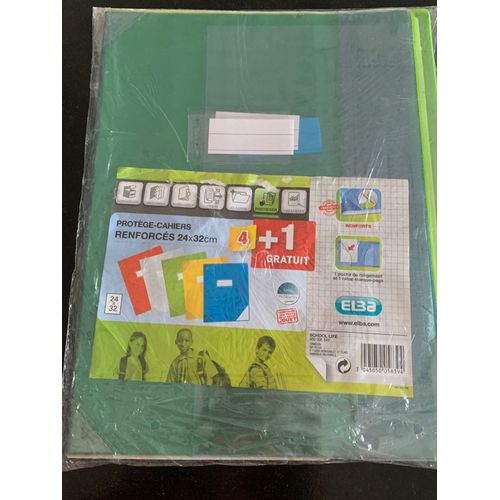 Lot De 4 Protège-Cahiers Renforcés Elba 24x32 Cm