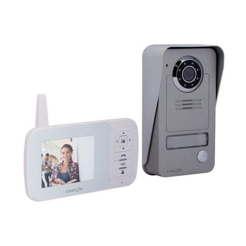 CHACON Videophone sans fil digital 2.4GHz avec ecran LCD 3.5'' avec antenne integree