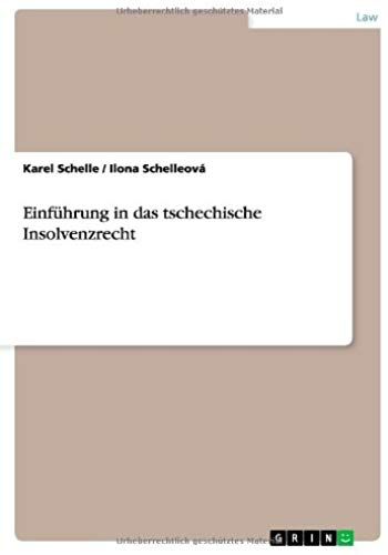 Einführung In Das Tschechische Insolvenzrecht