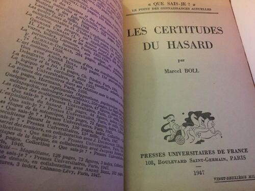 Les Certitudes Du Hasard