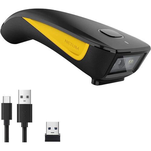 NouvelHorizonstore-C750 Bluetooth 2D Barcode Scanner, Douchette Lecteur de Code Barre sans Fil QR pour Tablette iPhone iPad Android iOS PC POS