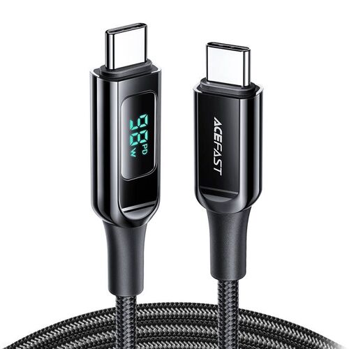 Cable Usb-c To Usb-c Acefast C6-03 With Display, 100w, 2m (black)