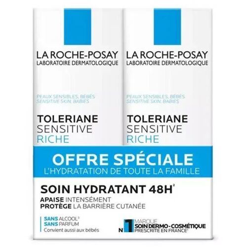 La Roche-Posay Tolériane Sensitive Crème Riche Peaux Sensibles Lot De 2 X 40 Ml 
