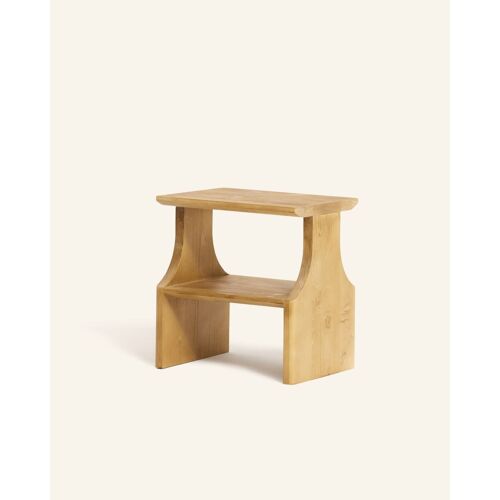 Tabouret en bois massif couleur naturelle