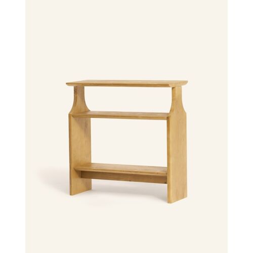 Console en bois massif couleur naturelle, 80 cm