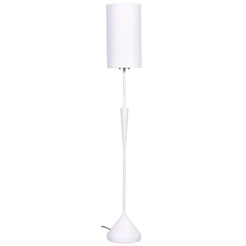 Jardinière Avec Support En Métal Blanc 25,5x25,5x48h Cm