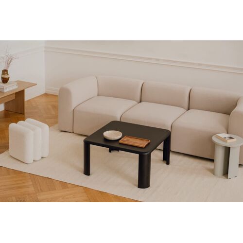 Table basse en fibre de bois, noire