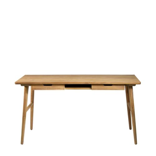Bureau En Teck Beige L 140 Cm