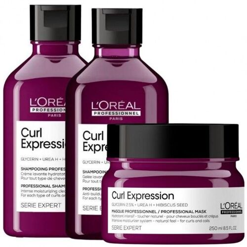 Trio Shampooing, Gelée Et Masque Cheveux Frisés Curl Expression L'oréal Professionnel 