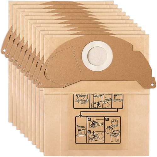 Sac aspirateur pour Karcher WD2 MV2 A2000 A2003 A2064 A2099 Sacs poussiere remplacement 6.904.-322 [Lot 10] Phonillico