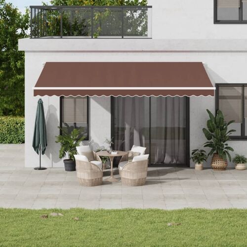 Vidaxl Auvent Rétractable Automatique Marron 500x300 Cm