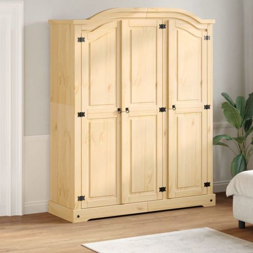 Vidaxl Garde-Robe Corona 151,5x52x186 Cm Bois De Pin Massif